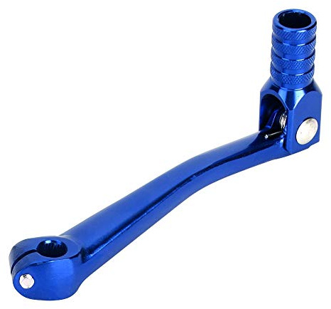 Kuuleyn Motorrad Kickstarterhebel Motorrad 150x65mm CNC Aluminiumlegierung Klappschalthebel, für universelle Motorradmodifikation - Blau & Rot(Blau)