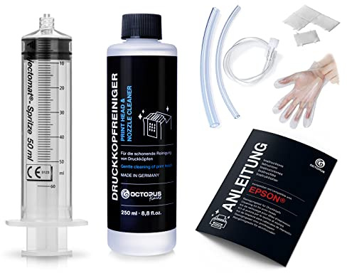 Düsenreiniger 250ml für Epson Druckköpfe mit Schlauchadapter