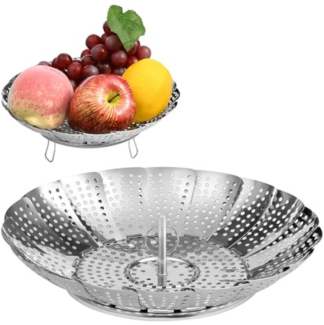 Vicloon Dampfeinsatz für Topf,Einstellbar Dünsteinsatz (14cm-23cm),Edelstahl Dampfgarer, Dampfgarer Einsatz für Topf für Gemüse, Fisch Meeresfrüchte und verschiedenes Kochen