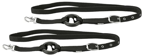 Kerbl 323599 Ausbindezügel, schwarz, Größe Pony, 2 Stücke