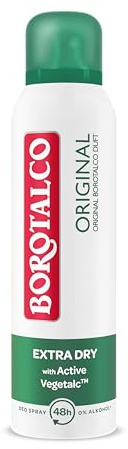 Borotalco Original - Deospray - 48 Stunden Wirksamkeit - Formel mit VegetalcTM für dreifach Schutz gegen Schweiß - 0% Alkohol - Deodorant - Herren & Damen