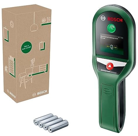 Bosch Ortungsgerät UniveralDetect (Schritt-für-Schritt Display Anleitung für einfache Bedienung, Leitungs-& Balkenfinder, im E-Commerce Karton)