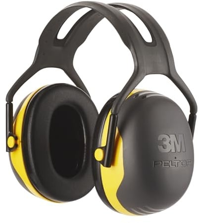 3M Peltor X2 Kapselgehörschutz – idealer Gehörschutz vor hohen Geräuschpegeln im Bereich von 94-105 dB (SNR: 31 dB), zum Beispiel beim Arbeiten mit Schleifmaschinen, 1-er-Pack, Schwarz/Gelb