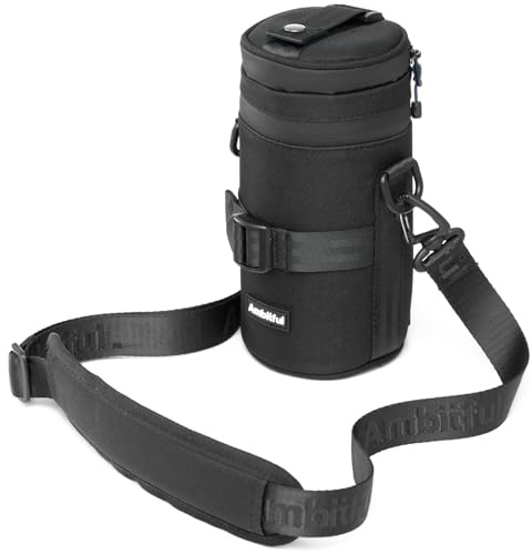 AMBITFUL Kleine Objektivtasche 80×155mm - Wasserdicht Staubdicht Stoßfest, Dicke Polsterung für DSLR/Spiegellose Objektive (Sony Nikon Canon Fujifilm Tamron)
