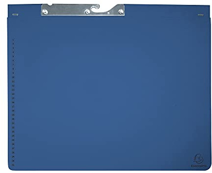 Exacompta 353207B 25er Pack Pendelhefter Exaflex aus extra starkem Recycling Karton, mit zwei Abheft-Vorrichtungen und einer dehnbaren Tasche am Rückendeckel für Büro, Kanzlei und Anwälte blau