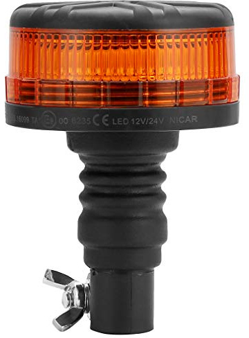 D-TECH LED Rundumleuchte orange,für 12V und 24V Spannung, Blinkleuchte Warnleuchte für Straßenverkehr KFZ Rundumleuchte Bernsteine LED Auto Warnleuchte Warnlicht Notleuchte Blinkleuchte