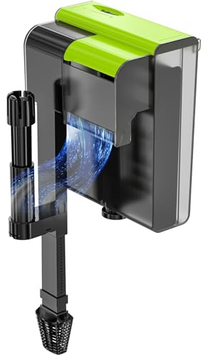 Forever Speed Aquarium Außenfilter mit UVC 4-in-1 Einstellbarer Durchfluss Hang on Filter 450L/h Wasserfallfilter für 10-100L Aquarien