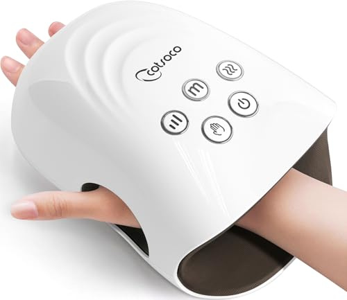 cotsoco Muttertagsgeschenk, Mama Geschenk Elektrische Handmassagegeräte, Kabelloses Handmassagegerät, Massagegerät mit Kompression und Heizung, das beste Geschenk für Familie und Freunde, Weiß