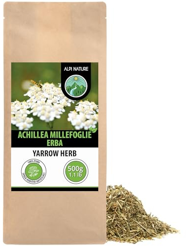 Alpi Nature Schafgarbe Tee 500g, Schafgarbenkraut getrocknet, Schafgarbentee, Tee lose