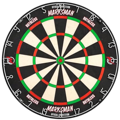 Ruthless Marksman Dartscheibe aus Sisal mit ultradünnem Draht, professionelles Design, für Dartpfeile mit Stahlspitze (DB072)