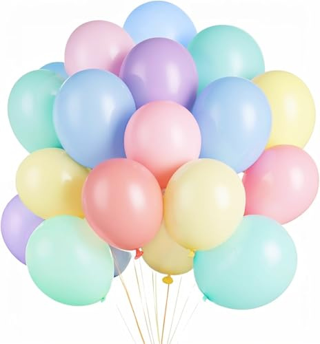 50x Luftballons pastell - macaroon Ø 35 cm für Geburtstag & Hochzeit & Party - Luft & Helium (Farbauswahl)