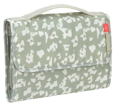 LÄSSIG Baby Windeltasche mit Wickelunterlage inkl. Fach für Feuchttücher für unterwegs/Changing Pouch XL Leo light khaki