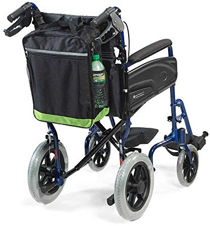 Reflektierende Rollstuhl-Rollertasche von NRS Healthcare, schwarz und grün