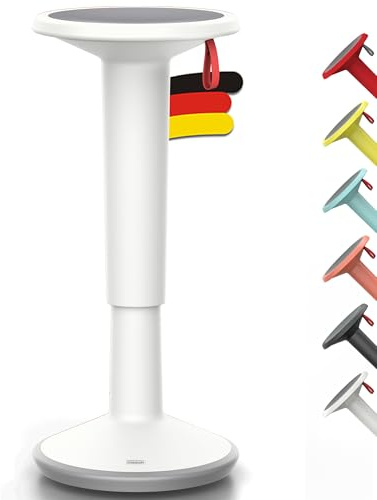 Interstuhl UPis1 Stehhocker - ergonomisch & höhenverstellbar - Hocker mit rutschhemmender Standfläche & Kippschutz - Sitzhocker für besseres Arbeiten - Made in Germany