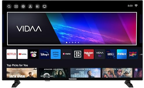TELEFUNKEN QF40VP750S QLED Fernseher 40 Zoll Smart TV VIDAA Full HD Fernseher, HDR TV mit integriertem Triple-Tuner, LED TV schwarz (2026)
