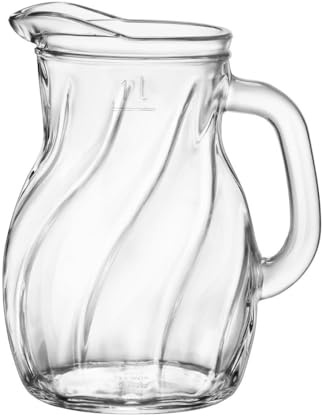 Bormioli Rocco Bistrot Twist Jug, Glass, Transparent, 1 Litre