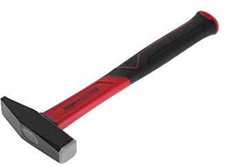 GEDORE red Schlosserhammer mit Fiberglasstiel, 500 g Kopfgewicht, Hammer mit Fiberglasgriff, Werkzeug, geschmiedet, R92120020