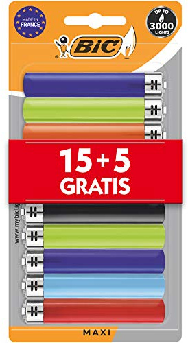 BIC - 20 Verschiedene Maxi-Feuerzeuge.
