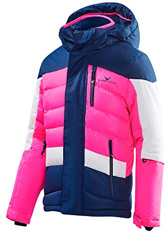 Black Crevice Kinder Skijacke, blau/pink/weiß, 164