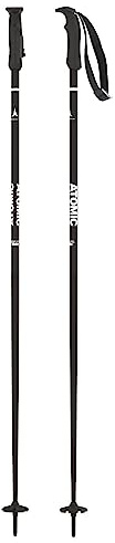 ATOMIC AMT Skistöcke - Schwarz - Länge 125 cm - Hochwertiger 3* Aluminium Skistock - Ergonomischem Griff am Stock - Verstellbare Handschlaufe - Stöcke mit 60mm-Pistenteller