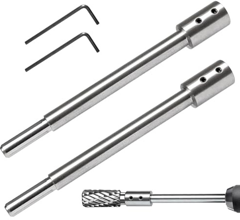 Dagran 2 Stück 169mm Extra Lang Verlängerungsschaft Bohrerverlängerung für Forstnerbohrer 10.5mm Aufnahme Verlängerungsschaft Für tiefe Lochfräsungen Durchbrüche Kompatibel mit 3/8 Schaft Bohrern