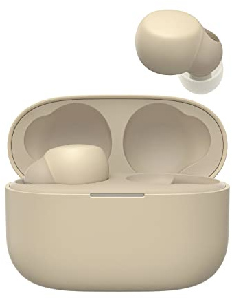 Sony LinkBuds S True Wireless Noise Cancelling Kopfhörer – Ultraleicht für ganztägigen Komfort mit kristallklarer Gesprächsqualität – Bis zu 20 Stunden Akkulaufzeit mit Ladeetui – Ecru