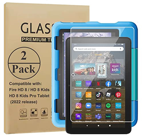 Ytuomzi 2 Stück Displayschutzfolie für 8 Kids/Pro Tablet (2024/2022), Premium gehärtetes Glas Schutzfolie für 8 Plʌs Tablet 8 Zoll, ultraklar, kratzfest, hüllenfreundlich