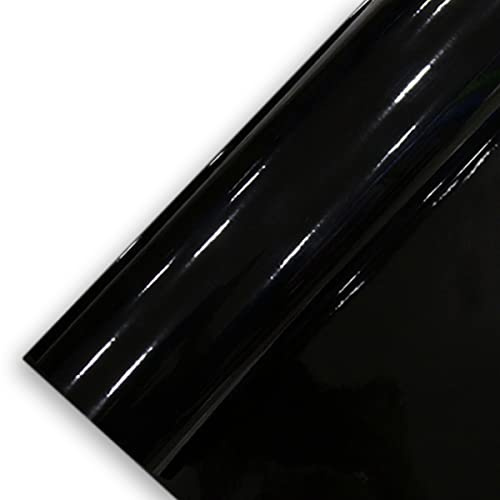 Könighaus (5,75€/m2) Schwarz Glanz Autofolie 200 x 152 cm blasenfrei mit Anleitung
