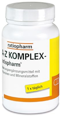 A-Z Komplex-ratiopharm Tabletten: Rundum gut versorgt - 23 essentielle Vitamine und Mineralstoffe zur gezielten Versorgung, 100 Tabletten