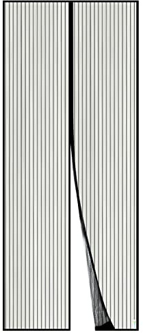 Apalus Fliegengitter Tür, Magnet Insektenschutz 90x210cm, Der Magnetvorhang Ist Ideal Für Die Balkontür, Kellertür und Terrassentür, Kinderleichte Klebemontage Ohne Bohren, Nicht Kürzbar Schwarz