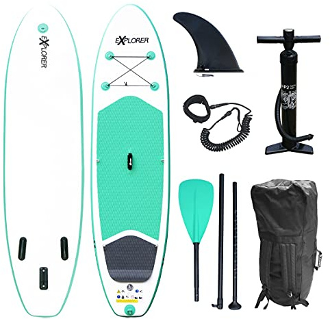 SUP EXPLORER Board Set Stand Up Paddle aufblasbar Surfboard Paddling ISUP 300