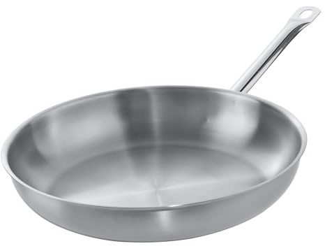 METRO Professional Pfanne unbeschichtet | Ø 28 cm | Edelstahl | Backofengeeignet bis max. 240 °C | auch für Induktion | Pfanne | Universalpfanne | auch für gewerblichen Einsatz