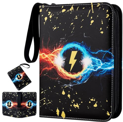 Sammelalbum für Karten 4 Pocket, 440 Taschen Sammelkarten Album mit 55 Seiten, Karten Heft Sammelheft