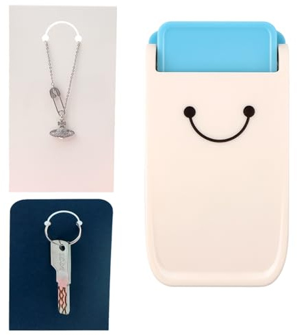 BAOFALI Tragbarer Hangtag-Stanzer, vielseitiges Stanzwerkzeug für Bastelarbeiten, Schlüsselanhänger, Schmuck, Displaykarten, Etiketten, passend für 80–500 g/m² Papier, Pappe/Holz, 2 mm EVA, 0,5 mm PP