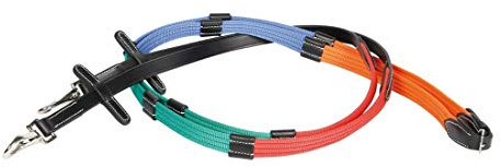 NETPROSHOP Merhrarbiger Gurtzügel mit Lederstegen sehr gut für Anfänger Auswahl Pony/Full, Groesse:Full