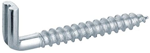 haggiy Schraubhaken 5,8 x 50 mm mit Schlitz – Hakenschraube verzinkt mit Gewinde, Einschraubhaken Metallhaken gerade Form, 25 Stück