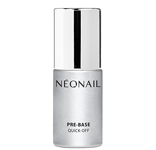 NÉONAIL Pre-Base Quick Off Base Coat UV Nagellack 7,2 ml – Fast Dry Unterlack ohne UV/LED Lampe – Schnelles Entfernen von UV Nagellack – Transparent