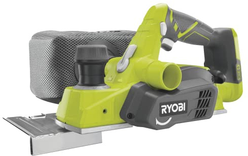 RYOBI 18 V ONE+ Akku-Hobel R18PL-0 (Hobelbreite 82 mm, mit Absaugsystem, mit 2 m-Hobel-Wendemesser, 200 W, ohne Akku und Ladegerät)
