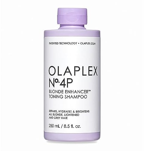 Olaplex Nº.4P Blonde Enhancer Purple Toning Shampoo: Neutralizes Brassiness & Strengthen | Repairs Damages & Hydrates Hair| For Coily, Curly, Straight, and Wavy, 250 mL / 8.5 Fl. Oz.