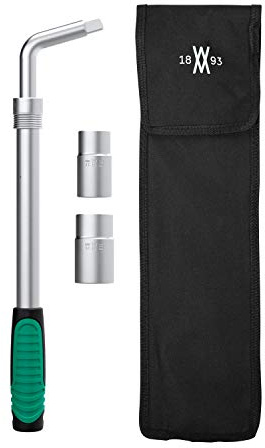 WIESEMANN 1893 Teleskop Radmuttern-Schlüssel Set 4tlg. Mit 17/19mm und 21/23mm Einsätzen und verlängerbarem Reifenschlüssel I 0,5 Zoll Antrieb I inkl. Aufbewahrungstasche I 80249