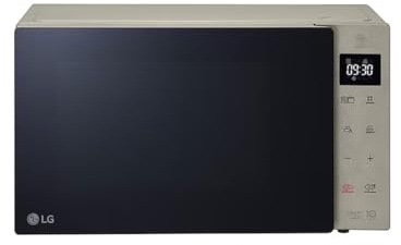 LG MH6535NBS Mikrowelle (25 L, 1000 W) mit Grill (LED-Display, Smart Inverter Technologie, pflegeleicht), Noble Steel, Freestanding