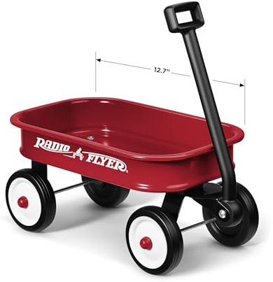 Radio Flyer Little Red Toy Wagen, Kleiner Spielzeugwagen zum Ausstellen, 36 Zentimeter lang