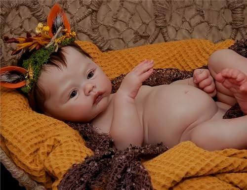 kgniess me Reborn Puppen Mädchen Reborn Baby - 20 Zoll lebensechte Babypuppe Körper aus weichem Vinyl Sieht aus wie EIN echtes Baby Wiedergeborener Mädchen