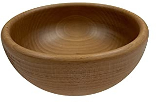 EFO Holzschale 16 cm | Holzschüssel aus natürlichem Buchenholz im rustikalen Stil | Salatschüssel Holz für Snacks, Obst oder Deko | Obstschale Buchenholz dekorativ und langlebig | Natürliches Holz