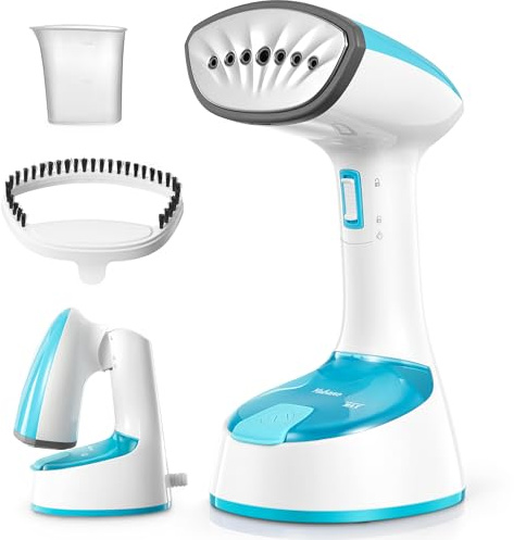 Yabano Dampfglätter Klappbar 1200W, Handsteamer Kleidung 120ml Wassertank | 25s Aufheizzeit | Edelstahlplatte | 2-in-1 vertikal & horizontal | Auslaufsicher | Inkl. Fusselbürste & 2.4m Kabel