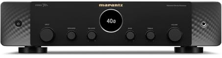 Marantz Stereo 70s Verstärker HiFi Stereo, 2.2-Kanal HiFi Verstärker, 75 W/Kanal, 6 HDMI Eingänge, 8K, HEOS, Bluetooth, WLAN, AirPlay 2, Dolby TrueHD, Alexa kompatibel, Schwarz