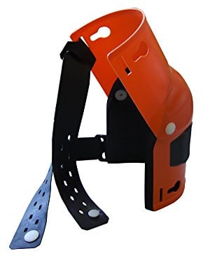 Nierhaus Wohltat Knieschoner - Gelenkschoner Orange mit Zellkautschuk Innenkissen - Profi Knieschutz für Bodenleger Bau Tiefbau Garten Bergbau - Extrem belastbar, wasserdicht, passt sich dem Knie an