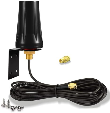 Bingfu 4G LTE Antenne Outdoor 5dBi SMA Stecker Antenne Außenwandmontage wasserdichte für 4G LTE Router Gateway Modem Hotspot Trail Kamera Smart Home Energie Monitor