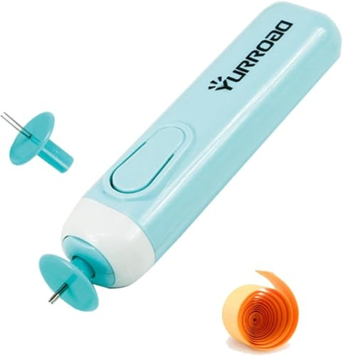 YURROAD 2-in-1 elektrischer Quilling-Stift für 1,5–10 mm Papierstreifen | Quilling-Werkzeug mit 2 austauschbaren Aufsätzen für schmale und breite Papierstreifen, leichteres und gleichmäßigeres Rollen