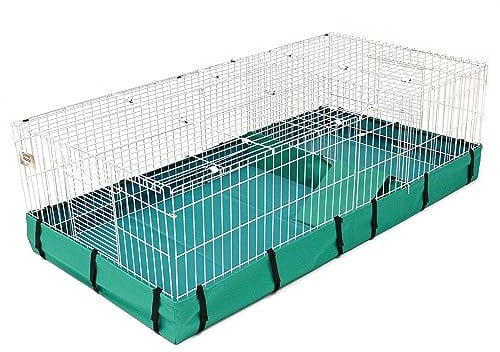 MidWest Homes for Pets - Guinea Habitat Plus 171GHP Meerschweinchen-Gehege mit Trennwand und aufklappbarer Oberseite, waschbarer PVC-Canvas-Boden, erweiterbarer Kleintierkäfig für Meerschweinchen